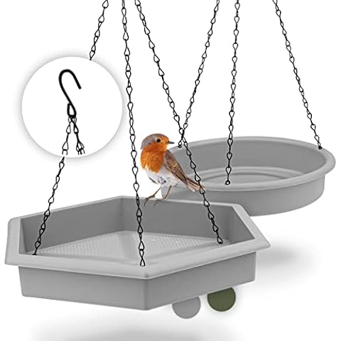 WILDLIFE FRIEND Set of 2 Hanging Bird Feeders Cover