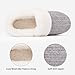Evshine Women's Fuzzy Memory Foam Slippers, Closed Back Knit Bedroom Slippers, Slip-On Warm House Shoes for Indoor & Outdoor Comfort, Grey, 38-39 (Size 7-8)