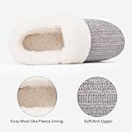 Evshine Women's Fuzzy Memory Foam Slippers, Closed Back Knit Bedroom Slippers, Slip-On Warm House Shoes for Indoor & Outdoor Comfort - Image 4