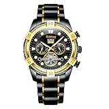 Art: Automatik Armbanduhr Rötting Design Herrenuhr Automatikuhr schwarzes Ziffernblatt Datum Wochentag Monat Anzeige (19 cm Handgelenkumfang)