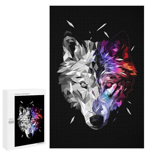 Puzzle 1000 pièces adultes loup cosmique pour soirée jeux en famille