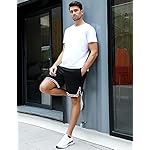 Litherday Shorts Herren Sportshorts Kurz Hosen Streifen Jogginghose Sommer Traininghose mit Taschen Elastischer Bund und Atmungsaktive Shorts zum Fitness, Running, Gym, Basketball – Bild 4