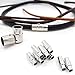 Qpower 20sets Leather Cord End Cap/ Magnetic Clasp with Locking Mechanism (Fit 3mm Cord)