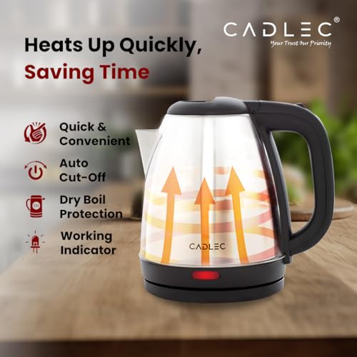 Crystal 1.5 Litre Electric Kettle with Stainless Steel Body | Automatic Cut-Off | Cool-Touch Handle & Lid | Multi-Use for Tea, Coffee, Noodles | 1500W | 2-Year Warranty — photo 5