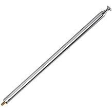 7 Sections Telescopic AM FM Stainless Steel M3 Male Thread Antenna Portable Radio Antenna Replacement Compatible with Home Stereo Receiver AV Audio Video and TV Tuner