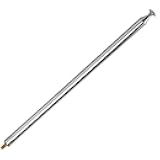 Universal Telescopic M3 Male Thread Antenna 7 Sections AM FM Stainless Steel Replacement Aerial for Radio Equipment Television and Ham Radio Users