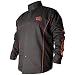 Revco Black Stallion (BX9C) BSX 9 oz Contoured Flame-Resistant Cotton Welding Jacket, Welder's Collar, Dual Scribe Pockets on Sleeves, Leather-Reinforced Snaps, 2X-Large, Black