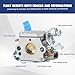 Powtol 125B 125BX 125BVX Carburetor Kit for Husqvarna 125B 125BVX 125BX Handheld Leaf Blower Parts Replace 590460102 545081811 ZAMA C1Q-W37 581798001 with 125B Air Filter Primer Bulb Kit