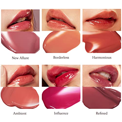 Hince Mood Enhancer Water Liquid Glow - Non-Sticky & Waterproof Lip Stain For Women - Long Wearing Lip Gloss For Natural And Glass Glow - Moisturizing Liquid Makeup, 0.16 Fl.oz. (Borderless) #TOP5