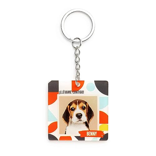 Transparent Gift Llavero Personalizado con Foto y Nombre de Mascota. Regalos Personalizados Cumpleaños, Navidad. Regalos Originales para Amigos, Familia, Amantes de los Animales. Llaveros Metacrilato