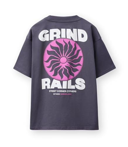 Image of Alan Jones Clothing Boys Oversized Cotton Printed T-Shirt | Round Neck, Short Sleeves, Casual Wear