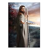 ZZPT Jesus Canvas Wall Art - Jesus Poster - Jesus Christ Pictures - Religious Paintings for Wall Dec