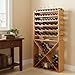 NutriChef 72 Bottle Wine Rack Stackable Bamboo Freestanding, 8-Tier Modular Shelf, Sturdy Wobble Free, Upgraded 2026 Design, Easy No-Tool Assembly for Kitchen, Cellar or Bar Storage 33.5
