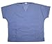 Three Pocket Unisex Scrub Tech Top (Large, Ceil Blue)