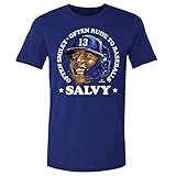 500 LEVEL Salvador Perez Shirt (Cotton, Medium, Royal Blue) - Salvador Perez Rude to Baseballs WHT