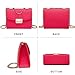 Dasein Women Push Lock Crossbody Evening Bag Wedding Purse Cocktail Prom Handbag Party Clutch Chain Strap (Hot Pink)