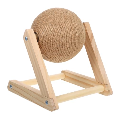 Juguete interactivo para rascar con esfera giratoria de sisal 2