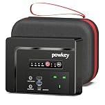 Powkey Power Bank with Socket 97.68Wh Portable Power Station with 100W/230V AC Output, 12V DC, PD 65W USB-C Solar Generator for Camping Mobile Phone Emergency(Solar Panel NOT Included)