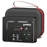 Powkey Power Bank with Socket 26400mAh/97.68Wh Portable Power Station with 100W/230V AC Output, 12V DC, PD 65W USB-C Solar Generator for Camping Mobile Phone Emergency(Solar Panel NOT Included)