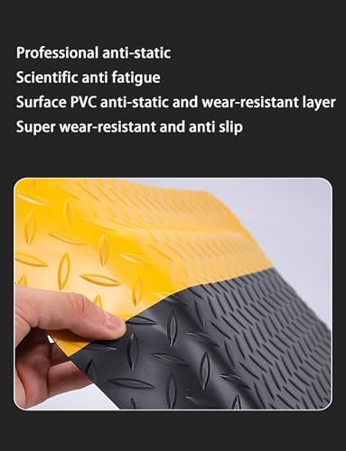 Anti-Fatigue Floor Mat 20mm Thick, Memory Foam Comfort Mat for Table Use, Relieves Back & Leg Pain, Ideal for Standing Desks (0.6x0.9m / 1.97x2.95ft)
