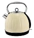 Produktbild Team Kalorik Retro-Edelstahlwasserkocher mit 1,7 l Fassungsvermögen, 2200 W, Partikelfilter, Creme-Weiß, TKG JK 2500