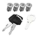 Car Door Key Lock Set 4Pc Lock Cylinders Roof Rack System Components 4 Cylinders Cores with 2 Locking Keys and 1 Control Key for Yakima for SKS