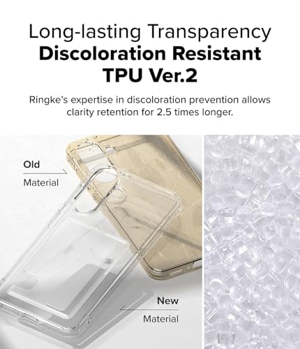 Image of Ringke Fusion Card Compatible with Samsung Galaxy A36 5G / A56 5G Case Back Cover Transparent Hard Back Soft Flexible TPU Bumper with Slim Card Holder Wallet Scratch Resistant Natural Form - Clear