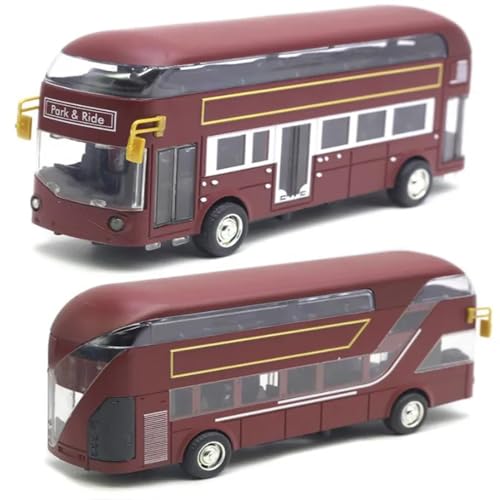 Image of DARVICE Double Decker Bus Toys for Kids Diecast Metal Bus Alloy London Bus Light & Music Open Door Collection Bus Toys for Boy Kids
