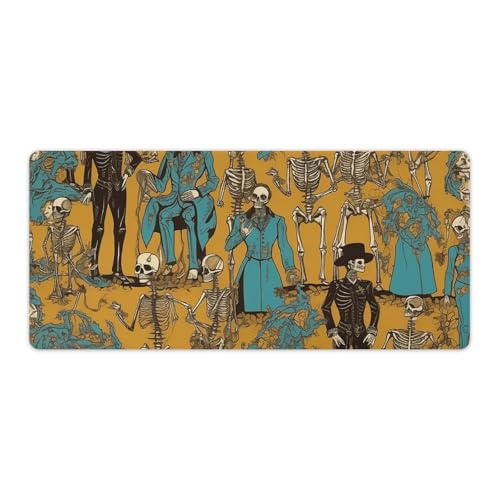 Tapis de souris de jeu squelette pour un bureau gaming stylé et grand confort
