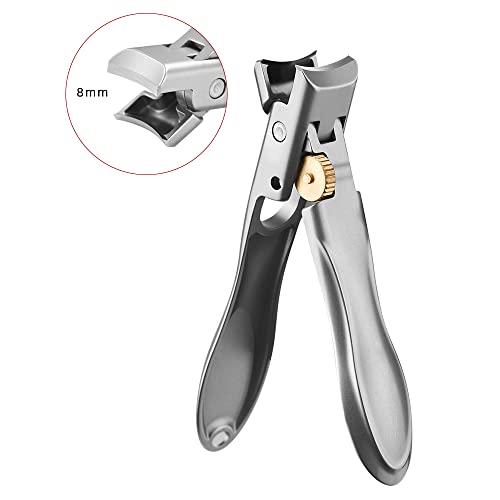 Ncl Nonacosmlife Large Diameter Stainless Steel Toenail Clippers For Thick Toenails Nail Clipper And A File Best Fingernail And Toenail Clippers For Men Women & Seniors Silver #TOP2