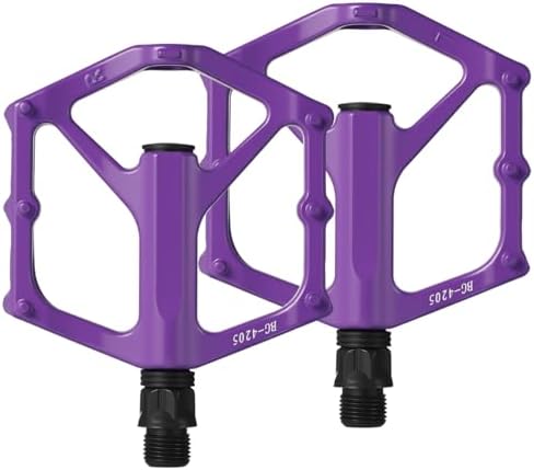 Upkoch 1 Pair Aluminum Alloy Pedal Bike Pedals Replacements Flat Bicyclecycling Bike Road Bicycle Purple