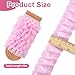 11 Yards Pink Lace Ruffle Trim, Double Pink Lace Ribbon, 5cm Wide Layer Gathered Ruffles Trim, Laces Ribbon for DIY Sewing Crafts Clothing, Pillowcase Decoration