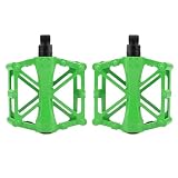 1 paire de pédales de vélo en alliage d'aluminium à dégagement rapide avec roulement à billes (vert)