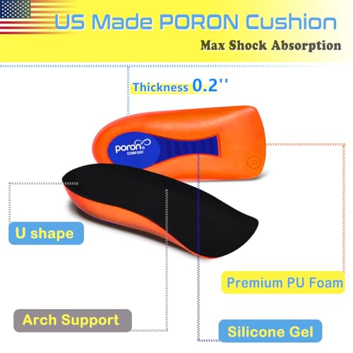 Plantillas para fascitis plantar con amortiguación Poron USA miniatura 2