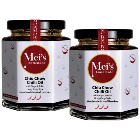 Mei's Homemade Chiu Chow Chilli Oil 155g (Pack of 2) Cover