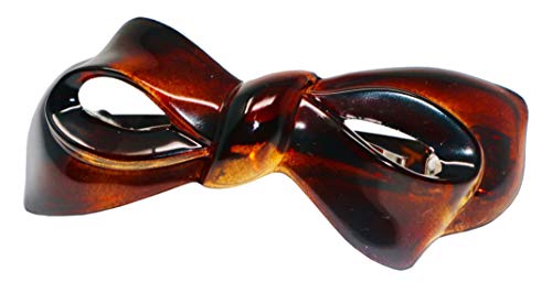 Parcelona French Bow Tortoise Shell Brown 3 1/4