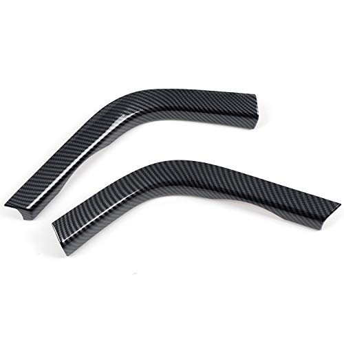 HIGH FLYING Carbon Fiber Grain Car Interior Accessories Gear Console Side Strip Cover Trim Kit ABS 2pcs for Subaru WRX STI 2015-2021 (Only Fit STI, Not Fit WRX Base, Premium, Limited)