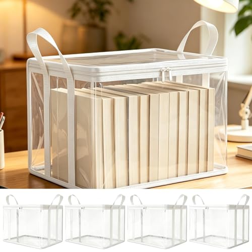 Portaobjetos de grueso y resistente material transparente para ropa y casa 4