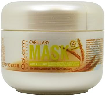 Salerm Cosmetics WHEAT GERM Capillary Mask, Provitamins B5 for Dry Hair (6.74 oz / 200 ml - retail size)