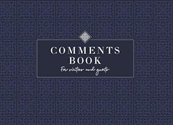 Comments Book for Visitors And Guests •Traditional Blue and White ...