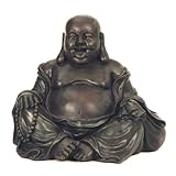 Motiv: Buddha sitzt und lacht Geschenkestadl Riesen Buddha Figur sitzt und lacht 25 cm Asia Feng Shui Buddhismus
