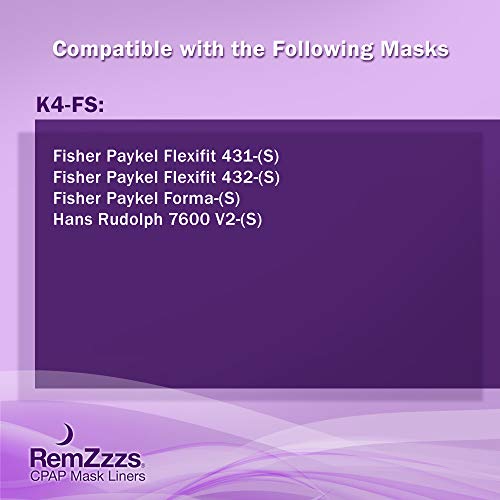 RemZzzs Full Face Cpap Mask Liners (K4-FS) - Reduce Noisy Air Leaks and Painful Blisters - Cpap Supplies and Accessories - Compatible with Fisher Paykel and Hans Rudolph