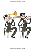  Notizbuch - Kariert: DIN A4, 144 Seiten  Dickes Kariertes Notizheft / Matheheft / Schulheft / Tagebuch / Skizzenbuch mit Inhaltsverzeichnis und ... Posaune Triangel Musik Instrument Musiker