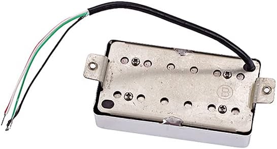 Alnicov Humbucker Pickup,PAF Style Humbucker Bridge Pickup Compatible with Les Paul Style Electric Guitar,Chrome