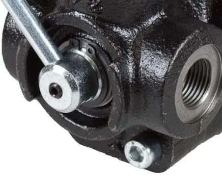 6/2-Wegeventil mechanisch umschaltbar – Mittelstellung offen, Umschaltventil für Hydraulik, für Rohrleitungseinbau, robust, für Traktor, Bagger, Frontlader, Hydraulikanlage, langlebig & dicht