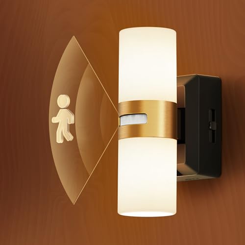 L LOHAS LED Motion Sensor Night Light, Rechargeable Battery Night Light, Cordless LED Wall Lights,Adjustment Brightness, Nightlight for Bedroom Hallway Kitchen 1PACK