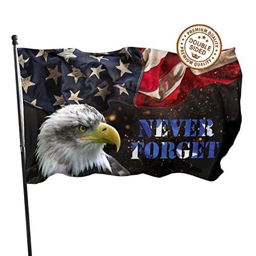 Dgfhk 3X5Ft American Eagle Flag Never Forget 9/11 4Th Of July Memorial Day Independence Day Freedom Flag Outdoor Double Sided Durable Fade Resistant Home Garden Decoration Flag #TOP4