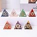 SHUKEFER Crystal Pyramids Set Made of Crystals and Healing Stones 3cm/1.18in Healing Crystal Set Crystal Energy Tower Multi Colored Chakra Pyramid Set Suitable for Home Decor