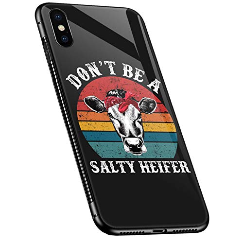 Iphone Xs Case,No A Salty Heifer Pattern Iphone X Cases For Girls Women,Ultra Protection Shockproof Soft Silicone Tpu Non-Slip Back Compatible With Apple Iphone X/Xs #TOP8