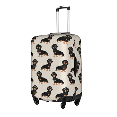Dachshund Dog Print Luggage Cover For Suitcases, Elastic Travel Bag For Luggage, Stylish Design2